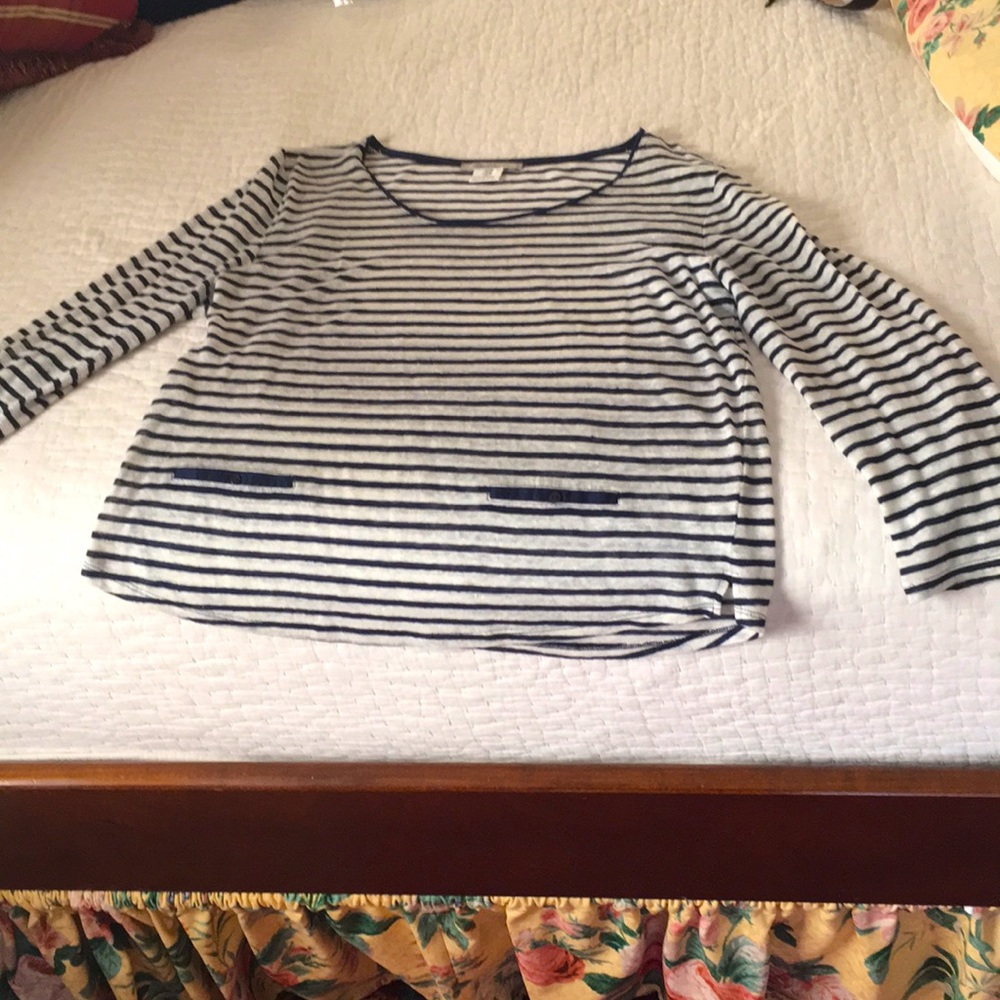 Linen Gerard Darrel scoop neck top